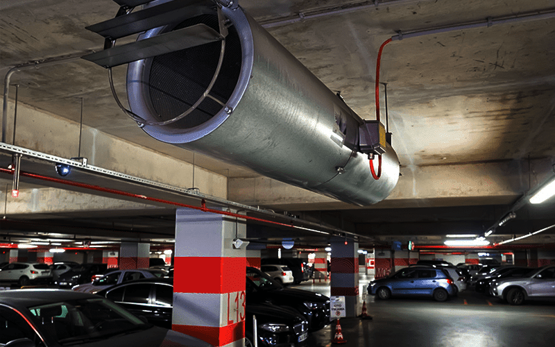 Car Park Ductless Jet Fan System