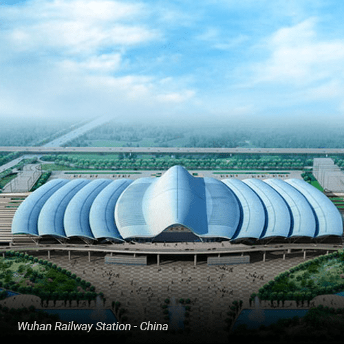 Wuhan Railway Station in China